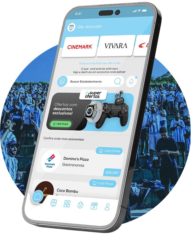 App Alvorada no telefone